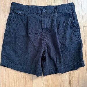 Buck Mason Seersucker Black Shorts